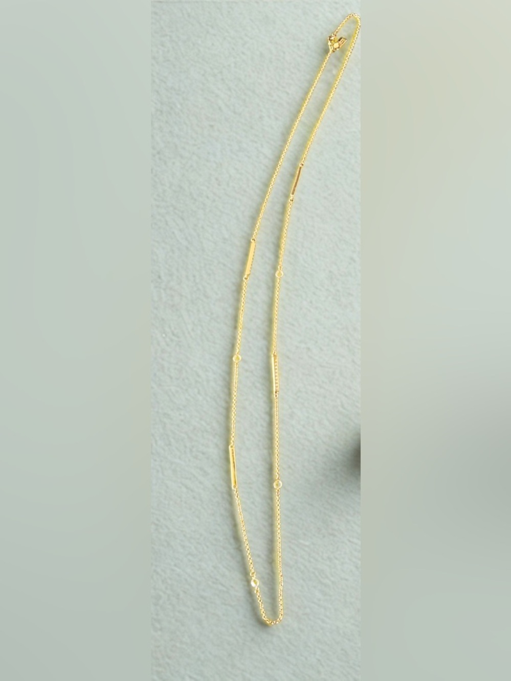 Kate Spade Gold‑Tone Crystal Station Long Necklace – Excellent Condition